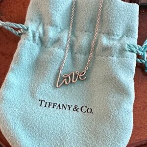 Tiffany & Co. Silver Love Script Necklace- Paloma Picasso